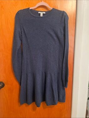 Autumn Cashmere Dark Navy Long Sleeve Sweater Dress